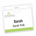 Heavyweight Vinyl Name Tag Holder w/ Slot (4"x3")